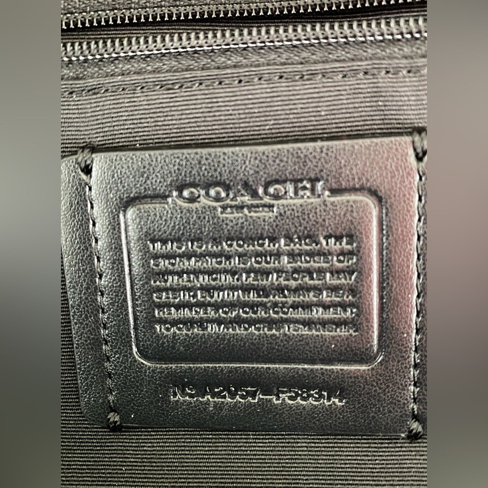 Coach Signature Black & Brown Charlie Medium Backpack EUC - Picture 6 of 11